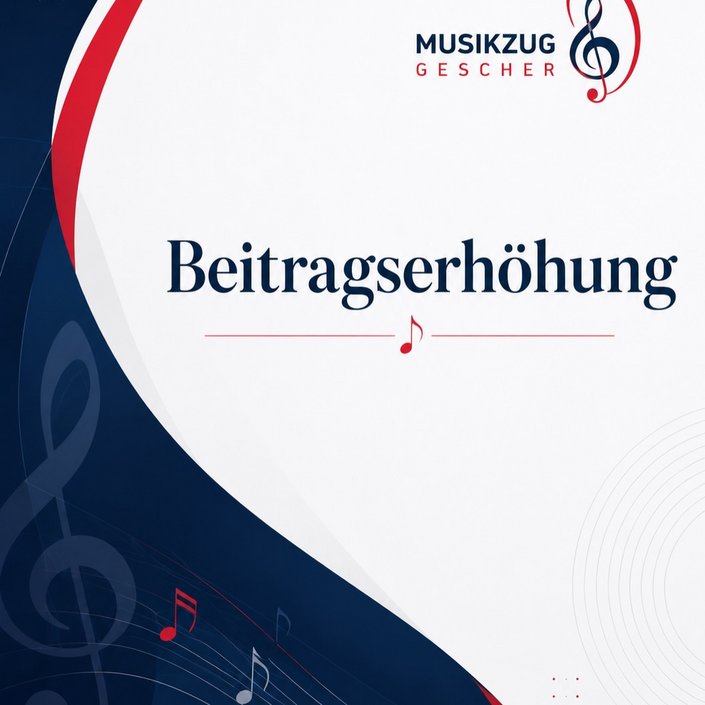 Beitragserhöhung✨🎼

Ab dem 01.07.2026 werden wir, nach über 11 Jahren, unsere Beiträge für den Instrumentalunterricht um...